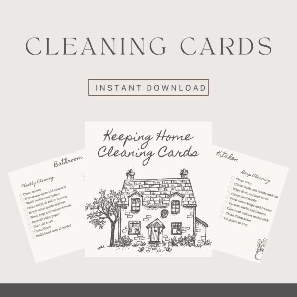 Keeping Home Cleaning Cards