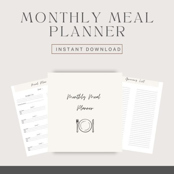 Monthly Meal Planner